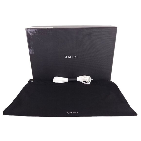 AMIRI Skel Skeleton Low-Top Leather Sneakers 48 US 15 Mens Black Red Defect New - Picture 11 of 16